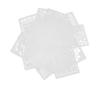 STOBAZA 16 pièces Pochoirs pour Journal Étudiant Pet Réutilisables pour Décoration Rapide Modèles Hollow pour Spray Peinture Scrapbooking DIY Cahiers Création Facile de Motifs