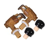 STOBAZA 2 ensembles Kit de Robinets et Bouchons pour Tonneau à Vin Plastique Accessoires Étanchéité pour Seau à Blanc et Raisin de Rechange Rétro pour Fût Robuste