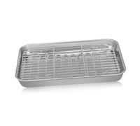 STOBAZA 2 Ensembles Set de Plaques pour Pâtisserie avec Acier Inoxydable Plaques Four Antiadhésives Polyvalentes pour Cuisson et Rôtissage Au Four