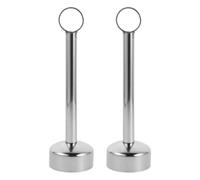 STOBAZA 2 Ensembles Support de Tige de Fixation, Support D’extrémité de Tringle à Penderie, Base à Bride 32x250, Acier Inoxydable, Montage Plafond ou Mural, pour Tringle à Vêtements,