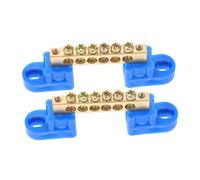 STOBAZA 2 pièces Barre de Mise Terre Positions Cuivre pour Distribution Électrique Borne de Connexion Fiable pour Tableau et Coffret Kit Bornier Fil Polyvalent