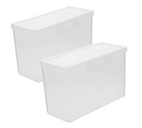STOBAZA 2 pièces Boîte à Fromage avec Couvercle Hermétique Boîte de Conservation pour Tranches de Fromage et Beurre Au Réfrigérateur Rangement Pratique et Étanche pour Cuisine