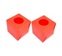 STOBAZA 2 pièces Boîte de Loterie Rouge Cube de Rangement Polyvalent pour Tirage Au Sort Boîte à Billets Urne pour Événements pour Fête et Collecte de Dons