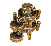 STOBAZA 2 Pièces Brûleur Dos Écoulement Laiton avec Design Meule Pierre Vintage Porte pour Yoga et Décoration Intérieure
