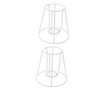 STOBAZA 2 Pièces Cadre Abat-jour Métal Résistant pour Lampe de Bureau DIY Structure Simple et Compatible Suspension et Lampadaire Usage Intérieur Maison et Hôtel Finition Sans Burrs
