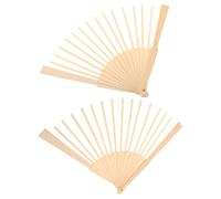 STOBAZA 2 Pièces Cadre de Fabrication D'éventail Pliable en Bois avec 16 Nervures, Structure à Tenon et Mortaise, Facile à Assembler, Design Stable pour Projets Artistiques et Peintures