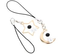 STOBAZA 2 pièces Charme Astronaute Téléphone Pendentifs Mobiles Décoratifs Étoiles Lune Mignons pour Smartphone Accessoires Bague Suspendue Élégante