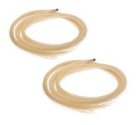 STOBAZA 2 pièces Cheveux Archet Violon Naturels Crin de Cheval Blancs pour Archets Violon et Alto Remplacement Facile pour Débutants et Musiciens Accessoires Violin Bow Hair