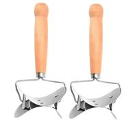 STOBAZA 2 pièces Couteau à Découper Pâte à Raviolis Acier Inoxydable avec Manche Pratique pour Cuisine Outil de Découpe de Peau de Ravioli et Dumplings Adapté pour Usage Domestique et