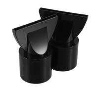 STOBAZA 2 Pièces Embout Concentrateur Plat en Abs pour Sèche-cheveux Noir, Léger et Protecteur Brillance Naturelle des Cheveux, pour Coiffure Professionnelle en Salon
