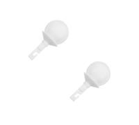 STOBAZA 2 Pièces Embout de Canne à Boule Roulante pour Canne de Marche | Rotation Souple, Plastique Blanc, pour Bâton de Mobilité, Usage en Centres Commerciaux et Bureaux