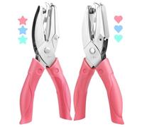 STOBAZA 2 Pièces Ensemble de Perforatrices Portables en Acier Inoxydable de Cœur et D'étoile pour Artisanat, Perforation Précise, pour Écoles et Besoins Organisationnels