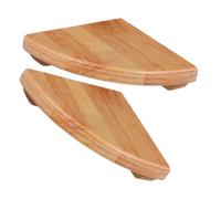 STOBAZA 2 pièces Étagère Dangle Murale Naturel Étagère de Rangement Coin Courbée Gain de Place pour Salon Cuisine Chambre Design Multifonction et Installation Facile