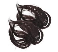 STOBAZA 2 pièces Extension Cheveux Naturels Femme Complément Capillaire Raides Couverture Cheveux Fins et Gris Clip Pratique et Confortable