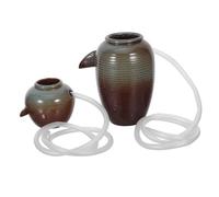 STOBAZA 2 Pièces Fontaine Céramique pour Table Intérieure Fontaine Jarre à Circulation pour Décoration de Jardin et Patio Système de Circulation et Installation Facile