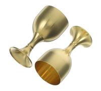 STOBAZA 2 pièces Gobelet Alliage de Cuivre Vintage Coupe Décorative pour Eau Tasse Haute Résistante pour Décoration de Table et Usage Polyvalent