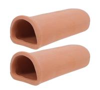 STOBAZA 2 Pièces Grotte de Reproduction en Argile pour Cichlidés, Cachette Compacte Réduisant Les Conflits Territoriaux, Décoration pour Aquarium Domestique
