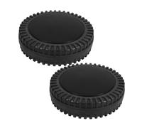 STOBAZA 2 pièces Kit de Roues de Rechange PE avec Couvercle pour Barbecue et Tondeuse Montage Rapide Léger et Résistant pour Chariot de Grill Noir