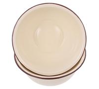 STOBAZA 2 Pièces Lot de Bols Rétro Émail Sans Couvercle Cuisine Polyvalente pour Fruits Pâtes et Snacks