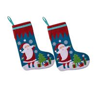 STOBAZA 2 Pièces Lot de de Noël à Suspendre Non Tissé Rouge et Bleu Cadeau Décoratif pour Fête Xmas Stocking Candy Bag pour Décoration Sapin et