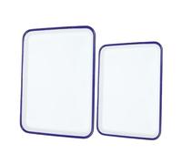 STOBAZA 2 Pièces Lot de Plaques de Cuisson Émail Blanc Vintage et Résistantes Chaleur pour Four Plaques Rectangulaires Polyvalentes pour Pâtisserie Rôtissage et Usage Laboratoire