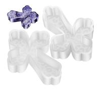 STOBAZA 2 Pièces Moule Croix en Silicone Blanc, Forme Croisée Polyvalent | Résistant à Chaleur Froid, Démoulage Facile, Usage Déco, Résine Époxy, Plâtre