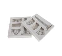 STOBAZA 2 pièces Moule Silicone Résistant Chaleur pour Décoration Gâteau Vintage Colonne Romaine Européenne Motif Marbre pour Pâte à Sucre Chocolat Argile