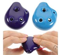 STOBAZA 2 pièces Ocarina Céramique Alto C Flûte Musicale Céramique pour Débutants Instrument Facile à Apprendre avec Lanière Set de Cadeau pour Amateurs de Musique Couleur Aléatoire