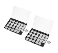 STOBAZA 2 pièces Palette Ombres à Paupières Vide Magnétique avec Boîtier Métallique Plateau Aimanté Modulable pour Maquillage Personnalisé Rangement Léger et Sécurisé