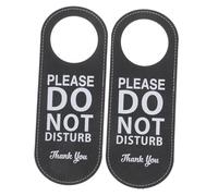 STOBAZA 2 pièces Panneau de Porte Double Face Cuir PU Élégant Do Not Disturb avec Message Please Knock pour Hôtels Salles de Conférence et Bureaux Installation Facile Design Usage