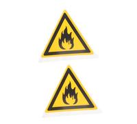 STOBAZA 2 Pièces Panneaux Avertissement Inflammables Pet Résistants Signalisation de Sécurité Incendie pour Forêt et Espaces Extérieurs Couleurs Vives Visibles à Distance
