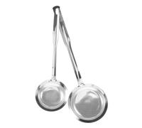 STOBAZA 2 pièces Passoire à Mailles Fines Acier Inoxydable avec Manche Ergonomique Cuillère Filtre Huile et Mousse pour Cuisine Lot pour Filtrage et Polyvalent