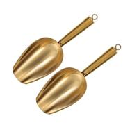 STOBAZA 2 pièces Pelle à Glace et Alimentaire Acier Inoxydable Résistant Corrosion Multifonction pour Cuisine Café Thé Farine Sucre et Grains Facile à Nettoyer