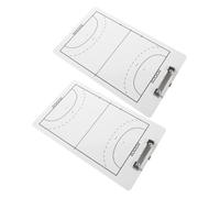 STOBAZA 2 pièces Planche Handball Effaçable Lot de Tableau Entraînement Portable PVC Résistant avec Marqueur Aide Formation pour Entraîneurs et Joueurs