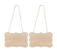 STOBAZA 2 Pièces Plaque en Bois à Suspendre DIY Beige, pour Notices