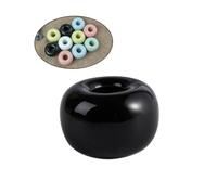 STOBAZA 2 pièces Porte Brosse à Dents Céramique Noire Lot de Antidérapant et Écologique Support Compact et Simple pour Salle de Bain pour Plan de Toilette
