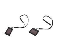 STOBAZA 2 pièces Porte Carte Identité PU Horizontal Vertical Multi-Fonction Résistant Léger pour Badges de Travail et Cartes Accès