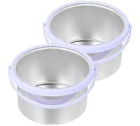 STOBAZA 2 pièces Pot de Cire Épilation Portable Aluminium Pot Intérieur Amovible pour Machine Chauffe-cire Léger et Outil Professionnel pour Soin Peau et Épilation Facile