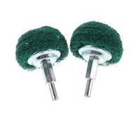 STOBAZA 2 Pièces Roue à Polir avec Tige pour Perceuse Tampon Abrasif Vert Roue de Meulage Professionnelle pour Réparation Automobile Meubles et Métal