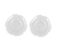 STOBAZA 2 Pièces Set de Sous-tasses Verre Transparent Forme de Fleur Dessous de Tasse Isolant Plateau Décoratif Polyvalent pour Thé Café et Snacks