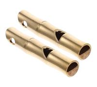 STOBAZA 2 pièces Sifflet Sport Laiton Porte-clés Sifflet Cuivre pour Entraînement Chien Camping Randonnée et Activités Extérieures