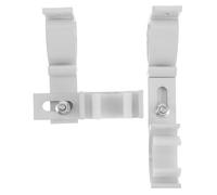 STOBAZA 2 pièces Supports Tringles Rideaux Robustes Fixation Murale Latérale sans Perçage Support Réglable Double Barre Base Fixe Stable pour Montage Rideaux