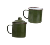 STOBAZA 2 pièces Tasses Émaillées Résistantes Chaleur Multi Usages pour Café et Boissons Chaudes Maison et