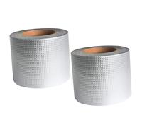 STOBAZA 2 rouleaux Ruban Détanchéité Super Butyl Aluminium Ruban de Réparation Fuite pour Toiture Fenêtre Tuyau et Fissure Résistant Aux UV et Vieillissement Adhésif Fort pour Usage