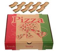 STOBAZA 20 Boîtes à Pizza Pliables en Papier Alimentaire 18,5 X 18,5 X 4 Cm, 7 Pouces, Boîte à Pizza Carrée pour Restauration et Emporté, Emballage Léger et Pratique pour Fête et Vente