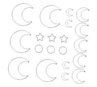 STOBAZA 20 pièces Anneaux Métalliques Macramé Attrape-rêves Cercle Lune Étoiles pour DIY Décorations Mariage Fête Shower Anneaux Robustes Fer pour Créations Artisanales