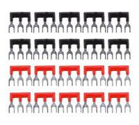 STOBAZA 20 pièces Barrette de Connexion Barrettes Circuit Noir et Rouge Bornier à Vis Nickelé Compactes pour Circuits Électroniques et Appareils Ménagers