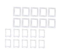 STOBAZA 20 Pièces Cadre en Résine Imitation pour Décoration D’étui à Papeterie et Accessoires pour Tampons Encreurs, Petits et Grands Formats, Ornement DIY pour Loisirs Créatifs