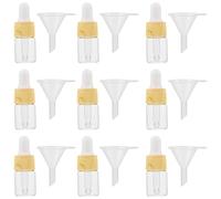 STOBAZA 20 pièces Lot de Flacons Compte-gouttes Mat avec Pipette Bois et Entonnoirs Distributeurs Huiles Essentielles et Parfums Bouteilles Échantillons Transparentes Pratiques pour
