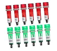 STOBAZA 20 Pièces Voyant Indicateur 10mm LED pour Panneau Électrique, Plastique Solide, Indication de Statut de Puissance, Adapté aux Instruments et Armoires